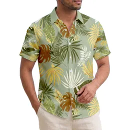 Tropical Palm Leaves Fern Foliage Abstract Shapes - Tropical Lifestyle Gift Hawaiian Shirt
