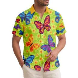 Lush Tropical Butterflies Flowers - Beach Holiday Gift for Nature and Travel Lovers Hawaiian Shirt