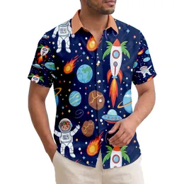 Rockets Astronauts Planets UFOs Meteors Stars - Space Lover Gift Hawaiian Shirt