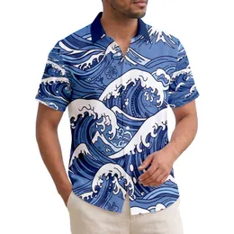 Ocean Waves Snow Mountains - Ocean Lover Beach Travel Gift Hawaiian Shirt