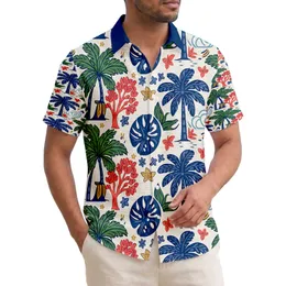 Tropical Palm Trees Fruit Bananas Red Berries Foliage - Home Decor Gift Hawaiian Shirt