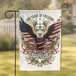Bald Eagle 250 Years Freedom American Flag - Independence Day Gift for Veterans Garden Flag