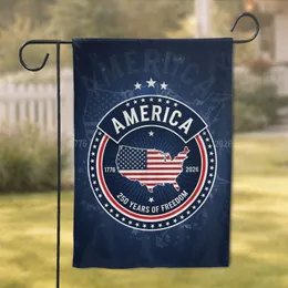 America USA Map 1776-2026 - 250 Years of Freedom Independence Day For Veterans Garden Flag