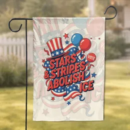 Stars Stripes Abolish Ice American Flag Uncle Sam Hat - Activism Statement Gift Garden Flag