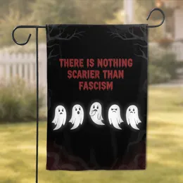 Five Expressive Cartoon Ghosts Anti-Fascism Message - Political Statement Home Decor Garden Flag
