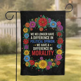 Political Morality Statement Daisies Asters Zinnias Home Decor Gift Garden Flag