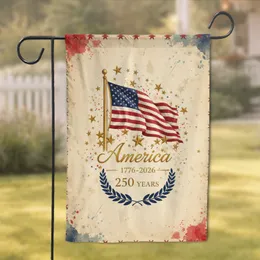 American Flag America 250 Years - USA 250th Anniversary Gift for Proud Americans Garden Flag