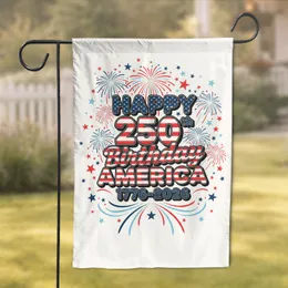 America 250th Birthday 1776-2026 Fireworks Stars - Independence Day Celebration Gift Garden Flag