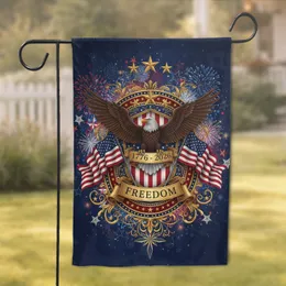 Bald Eagle American Flag Freedom 1776-2026 - USA 250th Anniversary Independence Day Garden Flag