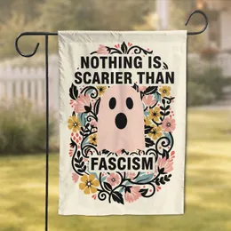 Ghost Anti-Fascism Flowers Leaves Berries - Human Rights Social Justice Activist Gift Garden Flag