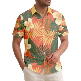 Broad Feathery Palm Fronds Tropical Flowers - Island Lifestyle Home Decor Gift Hawaiian Shirt