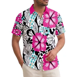 Hibiscus Flowers Tropical Leaves Amoeba Shapes - Home Decor Gift Hawaiian Shirt