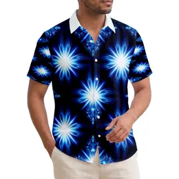 Bioluminescent Floral Starbursts & Energy Tendrils Tropical Home Decor Gift Hawaiian Shirt