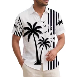Black Palm Trees Bird Silhouettes Hibiscus - Tropical Vacation Home Decor Gift Hawaiian Shirt