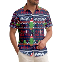 Cacti Santa Hats Christmas Lights - Christmas Gift for Cactus Lover Hawaiian Shirt