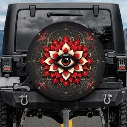 Ethereal All Seeing Eye Occult Lotus Celestial Patterns - Esoteric Home Decor Gift Spare Tire Cover