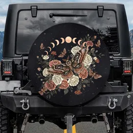 Atlas Moth Rose Gold Moon Phases Vintage Roses - Wildlife Lover Gift Spare Tire Cover