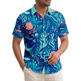 Deep Sea Coral Anemone Marine Life - Coastal Home Gift for Ocean Lovers Hawaiian Shirt