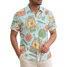Backpack Pencil Case Tropical Art Supplies Cat - Creative Hobby Gift for Artists Hawaiian Shirt