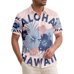 Blue Hibiscus ALOHA HAWAII Tropical Floral - Island Home Decor Gift Hawaiian Shirt