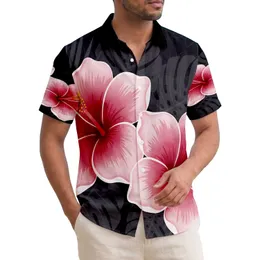 Rose Pink Tropical Flowers Monstera Palm Leaves - Tropical Beach Getaway Gift Hawaiian Shirt