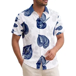 Prominent Anthurium Tropical Flowers Subtle Abstract Foliage - Tropical Lifestyle Gift Hawaiian Shirt