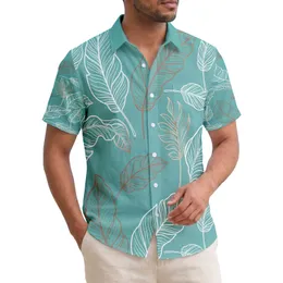 White Bronze Tropical Palm Banana Fronds - Tropical Lifestyle Gift Hawaiian Shirt