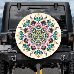 Bohemian Mandala Star Floral Teardrop - Boho Lifestyle Gift Spare Tire Cover
