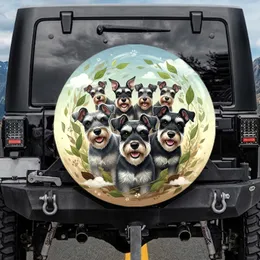 Schnauzer Dogs Outdoor Landscape - Dog Lover Gift for Pet Owners Spare Tire Cover