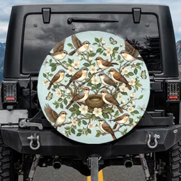 Songbirds Blossoming Branches Butterflies Dragonflies - Bird Lover Gift Spare Tire Cover