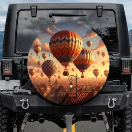 Hot Air Balloons European Townscape - Travel Essentials for Adventurers Spare Tire Cover