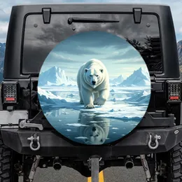 Polar Bear Arctic Ice Landscape - Wildlife Lover Gift Spare Tire Cover