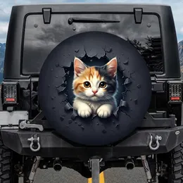 Calico Kitten Jagged Void - Cat Lover Gift Spare Tire Cover