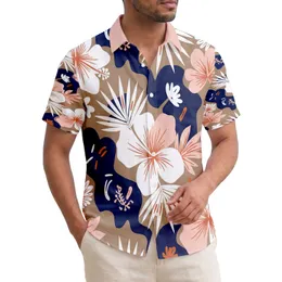 Tropical Flowers Palm Fronds Botanical Foliage Abstract Shapes - Home Decor Gift Hawaiian Shirt