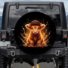 Highland Calf Baseball Cap - Farmhouse Decor Gift for Cow Lover Spare Tire Cover