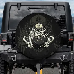 Skeleton Peace Sign Dark Sunglasses Backward Cap - Everyday Ride Style Spare Tire Cover