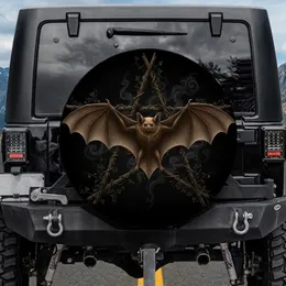 Brown Bat Gnarled Pentagram Thorny Vines - Nature Lover Home Decor Gift Spare Tire Cover