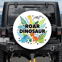 Roar Dinosaur Cartoon Dinosaurs Prehistoric Flora - Dinosaur Lover Gift Spare Tire Cover