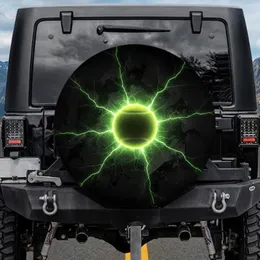 Glowing Tennis Ball Electric Lightning - Sports Fan Gift for Tennis Lover Spare Tire Cover
