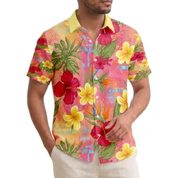 Tropical Floral Organic Leaves Bohemian Paisley Damask - Travel Essentials Hawaiian Shirt