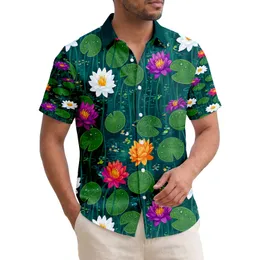 Aquatic Flowers Lily Pads Tropical Water - Home Decor Gift for Flower Lover Hawaiian Shirt