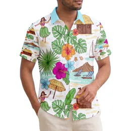 Hula Dancer Sailboats Diamond Head Tropical Flowers - Beach Lifestyle Gift for Island Lovers Hawaiian Shirt