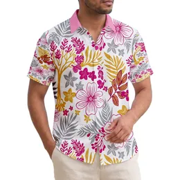 Tropical Flowering Trees Palm Fronds Berry Clusters - Everyday Lifestyle Home Decor Gift Hawaiian Shirt