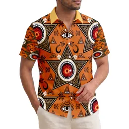 Six-pointed Star Cosmic Eye All-Seeing Eye Crescent - Tropical Decor Gift Hawaiian Shirt