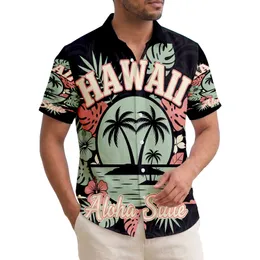 Palm Trees Sun Ocean Hawaii Aloha State Island - Tropical Lifestyle Traveler Gift Hawaiian Shirt
