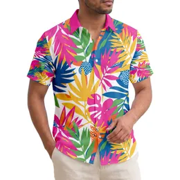 Large Tropical Leaves Botanical Shapes Plant Clusters Tropical Lifestyle Home Decor Gift Hawaiian Shirt