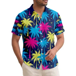 Dense Multicolor Palm Tree Tropical Canopy - Beach Vacation Summer Adventure Gift Hawaiian Shirt