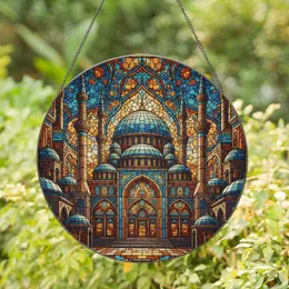 Grand Mosque Domes Minarets - Home Decor Gift for Architecture Lovers Stained Glass Suncatcher
