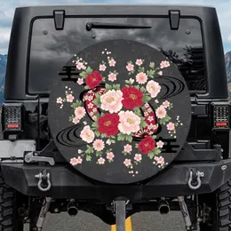 Japanese Peony Camellia Fan Blossom - Home Decor Gift Spare Tire Cover