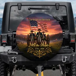 250 Years Freedom Continental Army - American History Anniversary Gift for Veterans Spare Tire Cover
